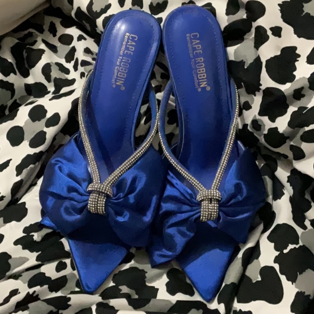 Cape Robbin Blue Satin Women's Shoes